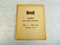 Tarif pièces détachées 500cc DTP side car RDA motocyclette T ... Image 1